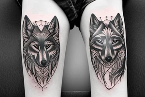 Wolf arm sleeve tattoo idea