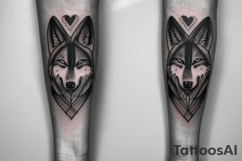 Wolf arm sleeve tattoo idea