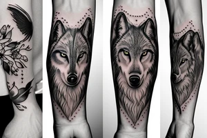 Wolf arm sleeve tattoo idea