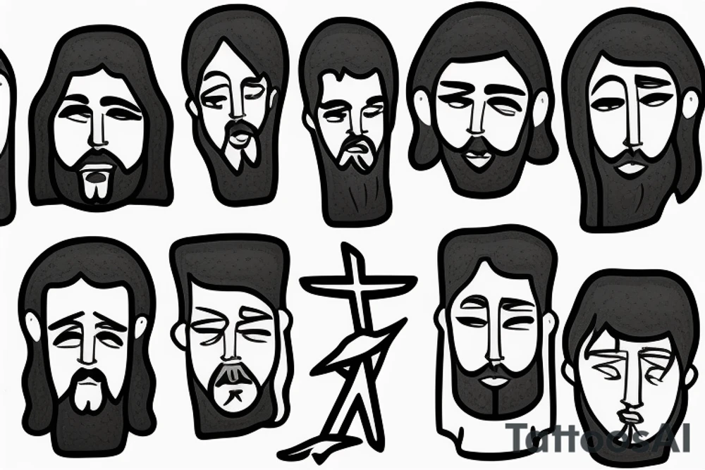 Jesus face tattoo idea