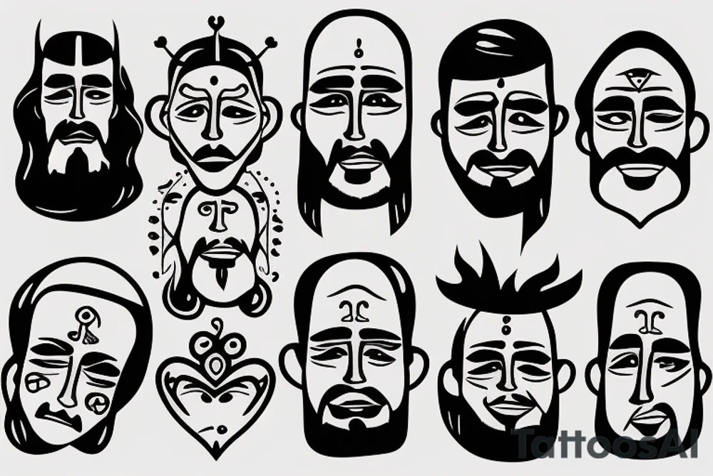 Jesus face tattoo idea