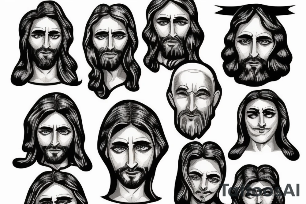 Jesus face tattoo idea