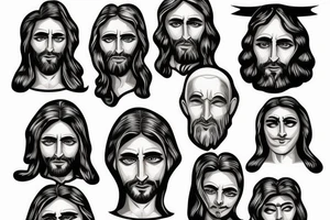 Jesus face tattoo idea