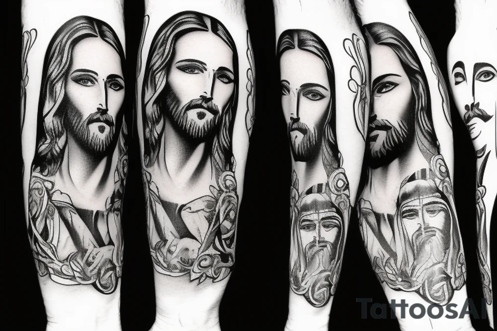Jesus face tattoo idea