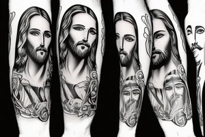 Jesus face tattoo idea