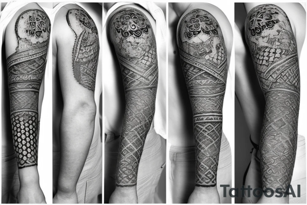 Roman emperor with diamond and mandala arm sleeve tattoo idea Roman emperor with diamond and mandala arm sleeve tattoo idea