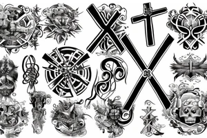christian cross tattoo idea