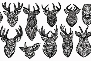 DEER ALIEN tattoo idea
