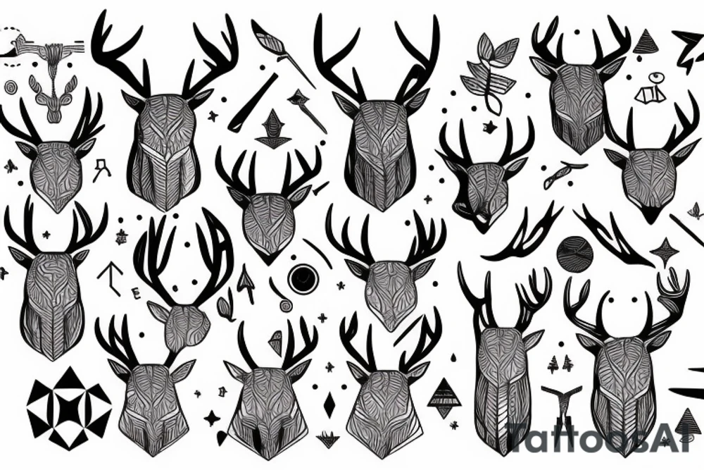 DEER WITH THE ALIEN tattoo idea