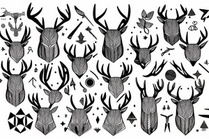 DEER WITH THE ALIEN tattoo idea