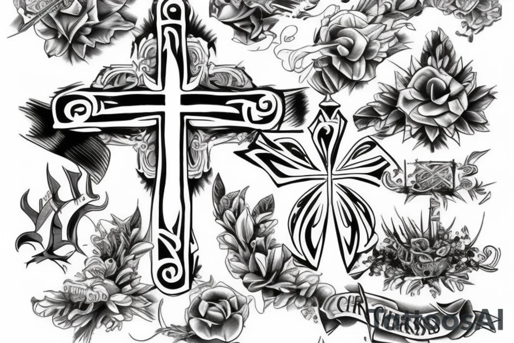 CHRISTIAN CROSS tattoo idea