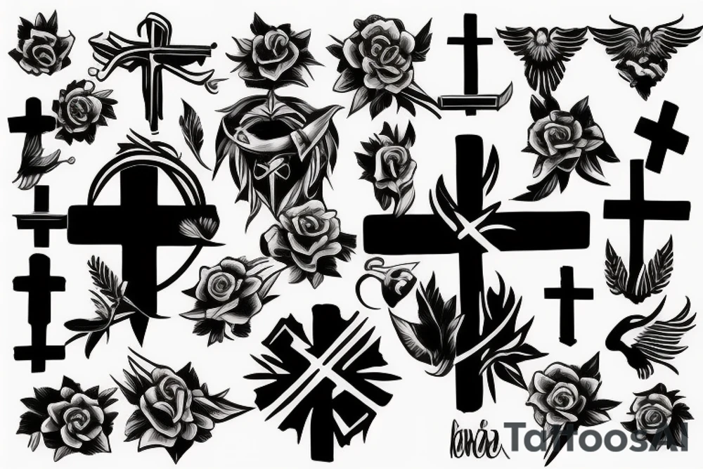 CHRISTIAN CROSS tattoo idea