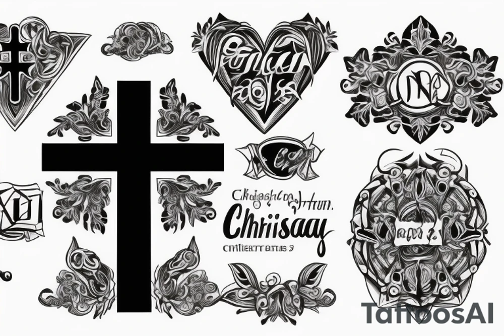 CHRISTIAN CROSS tattoo idea