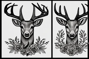 deer head tattoo idea