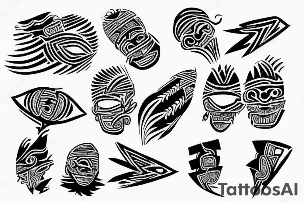 Papuan line tattoo idea