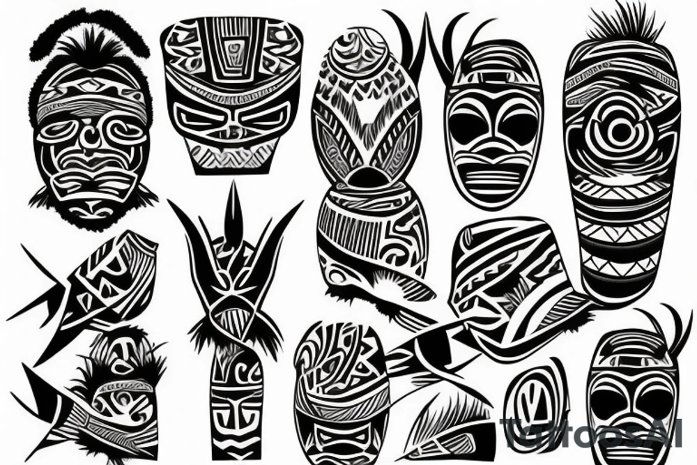 Papuan line tattoo idea