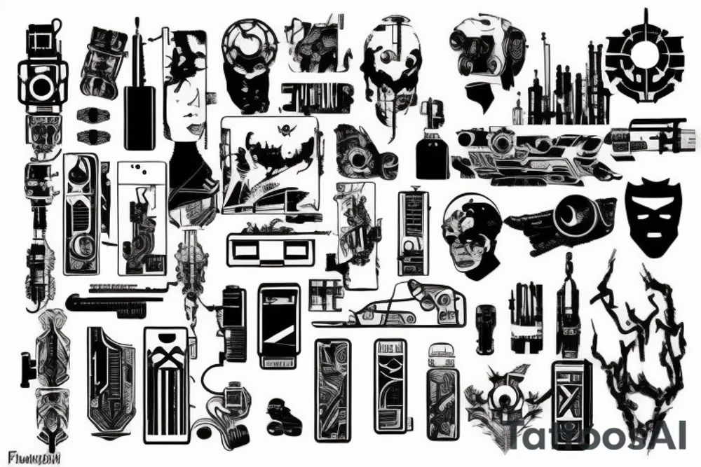 Cyberpunk tattoo idea