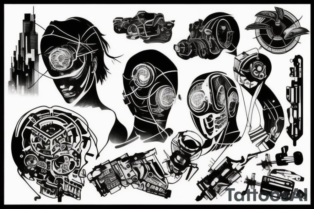 Cyberpunk tattoo idea