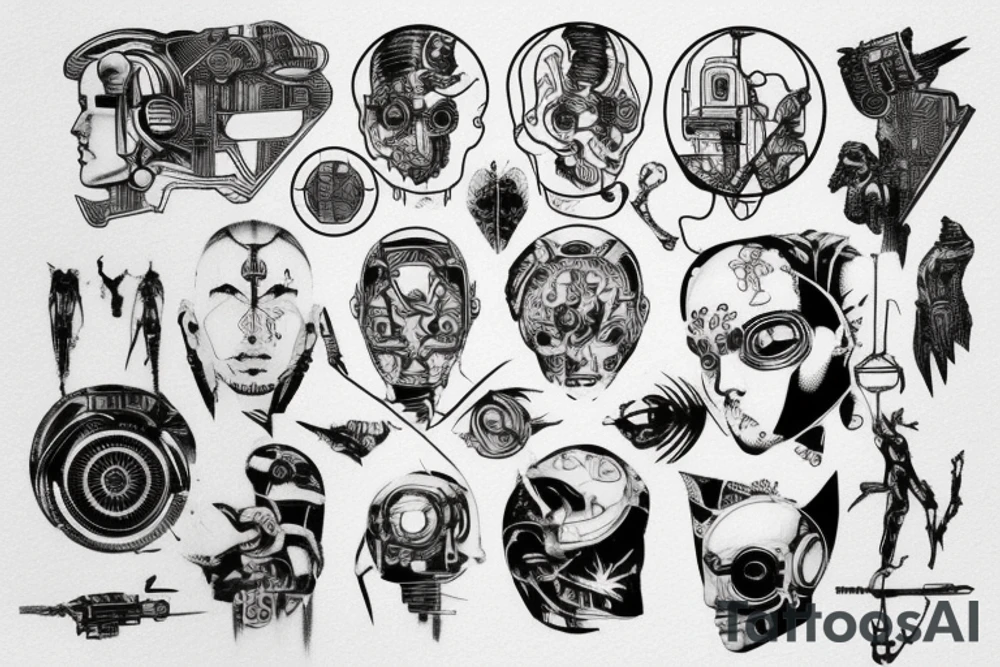 Cyberpunk tattoo idea