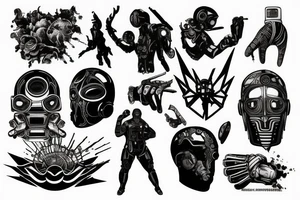 Cyberpunk tattoo idea