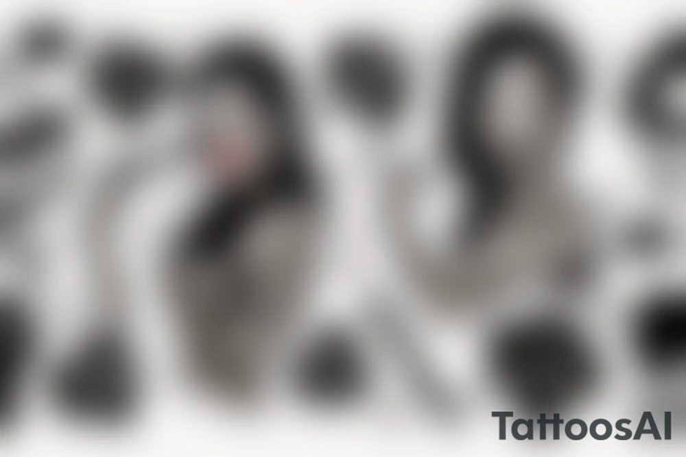 Chicano woman smoking a cigarette while holding a gun tattoo idea