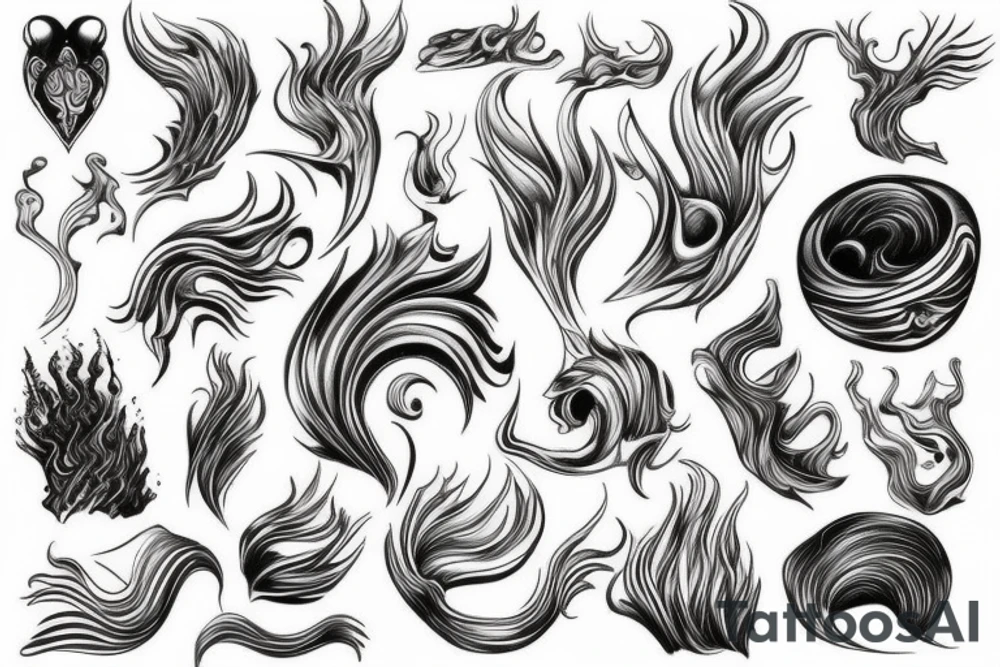 Melting and flowing metal tattoo idea