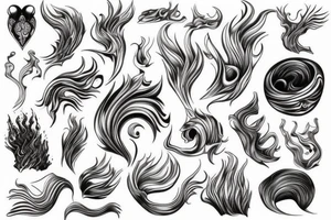Melting and flowing metal tattoo idea