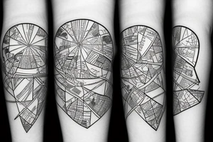 belarus map outline with cornflowers tattoo idea