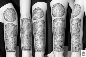belarus map outline with cornflowers tattoo idea