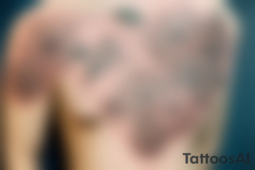 belarus map outline with cornflowers tattoo idea