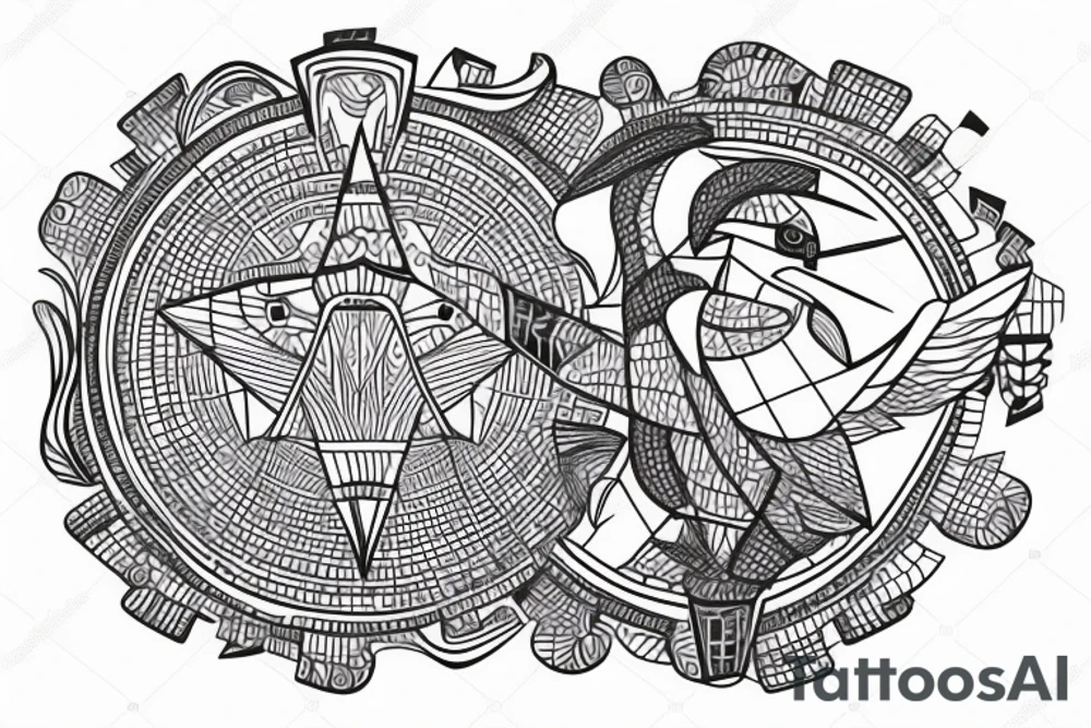 belarus map outline with stork inside tattoo idea