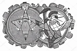belarus map outline with stork inside tattoo idea