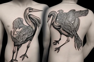 belarus map with stork inside tattoo idea