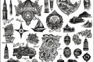 map of belarus tattoo idea