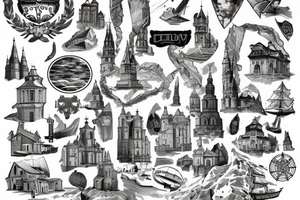 map of belarus tattoo idea