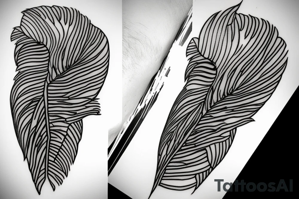 monstera tattoo idea