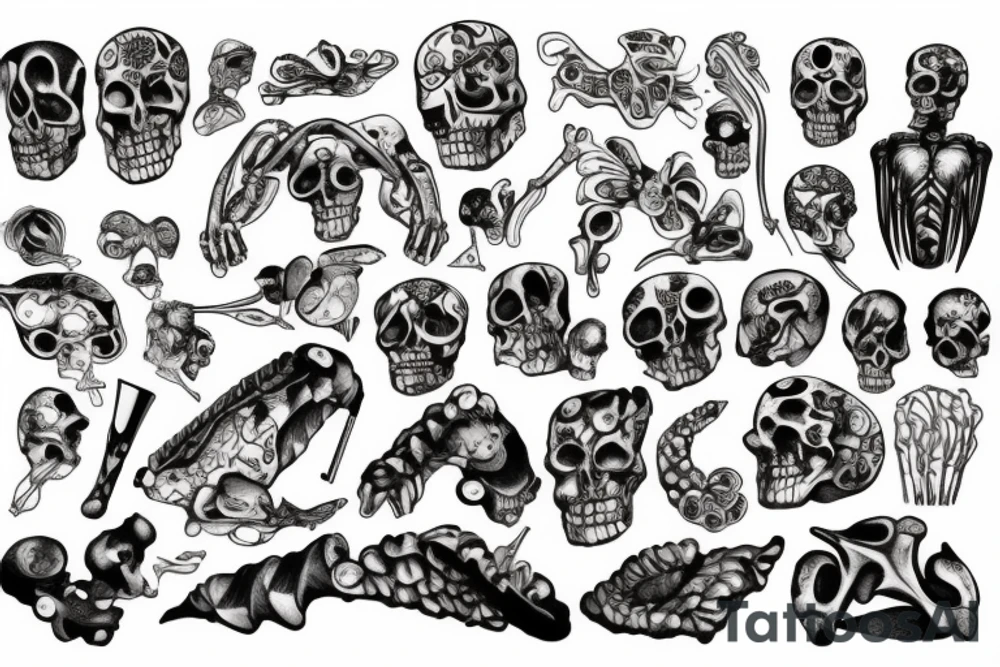 muscles and bones tattoo idea