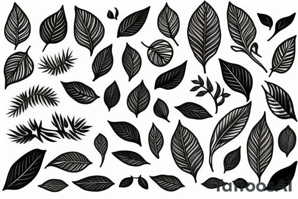 leaves tattoo idea