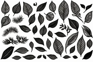 leaves tattoo idea