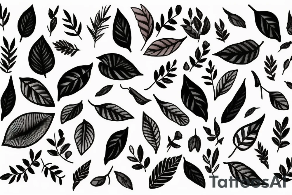 leaves tattoo idea