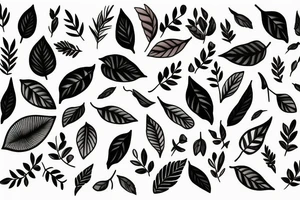 leaves tattoo idea