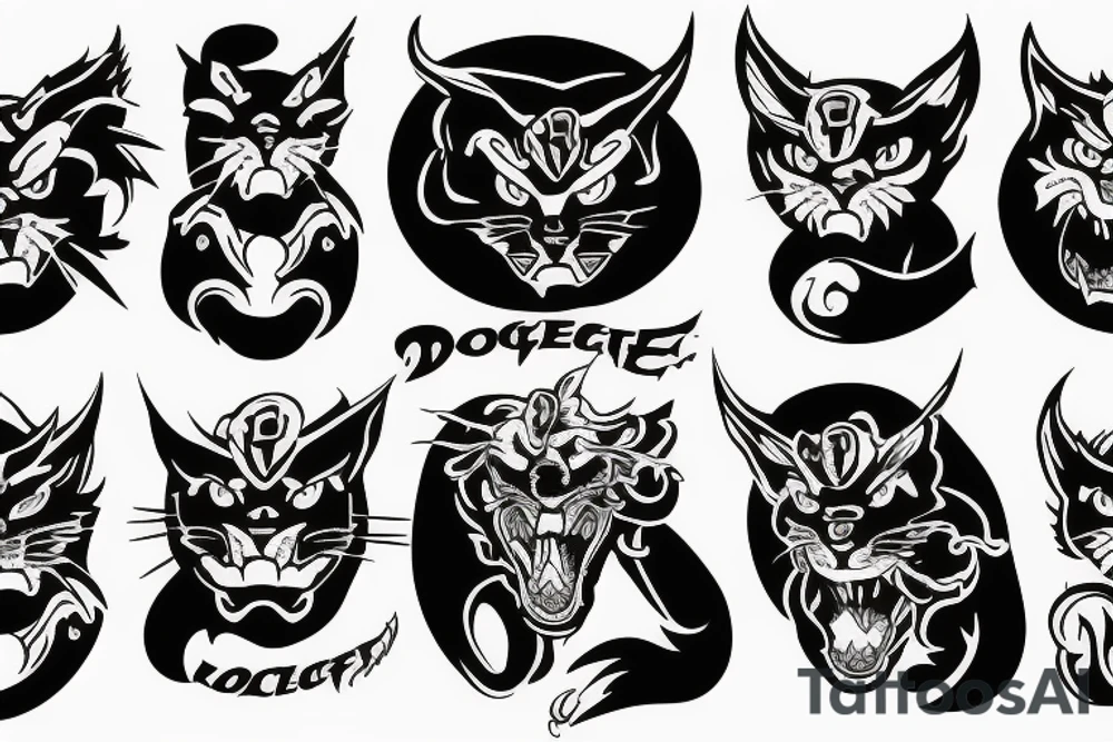 dodge hellcat tattoo idea