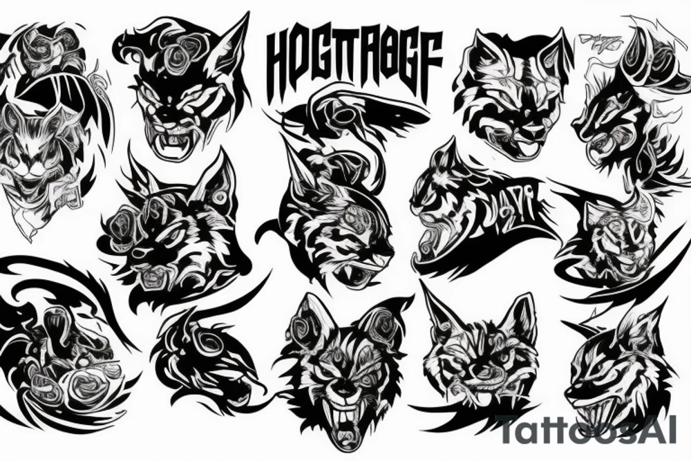 dodge hellcat tattoo idea