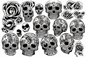 skull piston tattoo idea