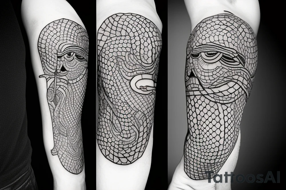 Snake wrapped around dice tattoo idea