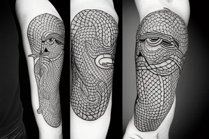 Snake wrapped around dice tattoo idea