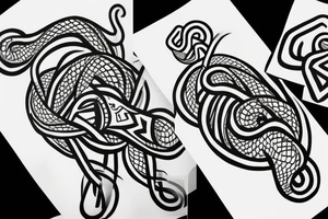 Snake wrapped around dice tattoo idea