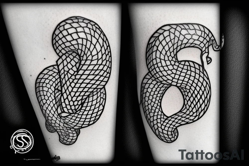 Snake wrapped around dice tattoo idea