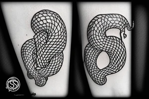 Snake wrapped around dice tattoo idea