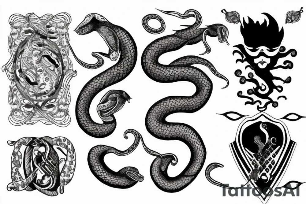 Casino snake tattoo idea